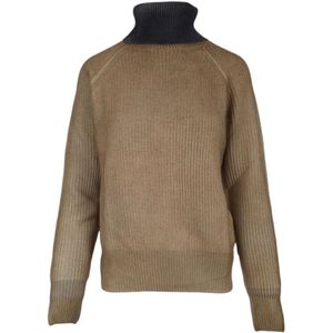 Alessandro Aste, Dames, Truien, Beige, Maat: L Wol,