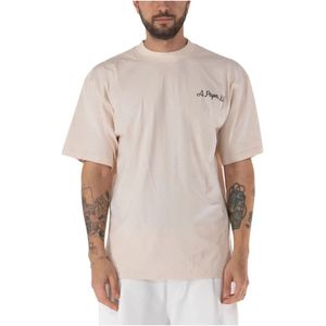 A Paper Kid, Heren, Tops, Beige, Maat: L Katoen,