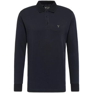 Carlo Colucci - Uniek Artistiek Heren Polo Shirt - Blauw - Poloshirts