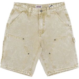 Guess, Heren, Korte broeken, Beige, Maat: W28 Katoen,