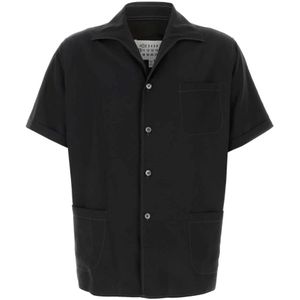 Maison Margiela, Heren, Overhemden, Zwart, Maat: S