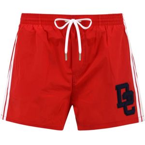 Dsquared2, Heren, Badkleding, Rood, Maat: XS Poliester,