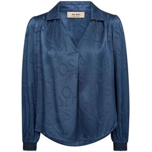MOS Mosh, Dames, Blouses & Shirts, Blauw, Maat: XS