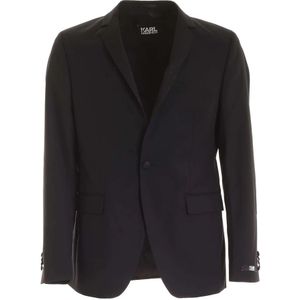 Karl Lagerfeld, Heren, Jassen, Zwart, Maat: M Lame,