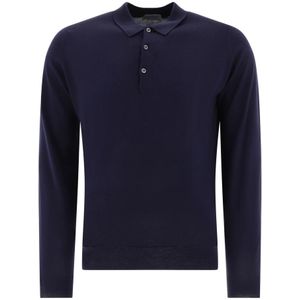 John Smedley, Heren, Tops, Blauw, Maat: 2XL Wol,