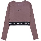Nike - Crop Top met Lange Mouwen - Paars - Dames