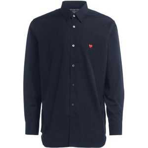 Comme des Garçons Play, Heren, Overhemden, Zwart, Maat: S Katoen,