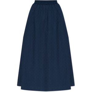 Samsøe Samsøe, Dames, Rokken, Blauw, Maat: XS Satijn,