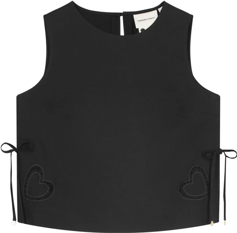 Fabienne Chapot - Bess Top - Zwart - Dames - Linnen