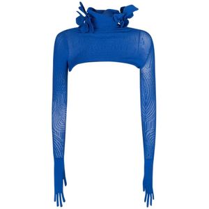 Off White, Dames, Tops, Blauw, Maat: XS Viscose,