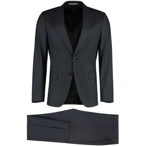 Hugo, Heren, Pakken, Blauw, Maat: XL Wol,