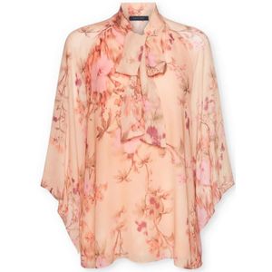 Elena Mirò, Dames, Blouses & Shirts, Roze, Maat: L Zijde,