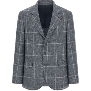 Brunello Cucinelli, Heren, Jassen, Blauw, Maat: XL Wol,