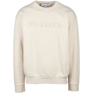JW Anderson, Heren, Sweatshirts & Hoodies, Beige, Maat: L Katoen,
