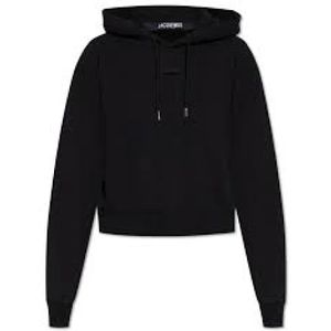 Jacquemus, Dames, Sweatshirts & Hoodies, Zwart, Maat: L Katoen,