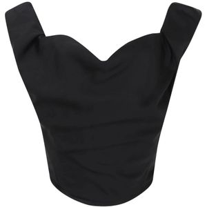 Vivienne Westwood, Dames, Tops, Zwart, Maat: 2XS Leer,