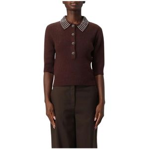 Pinko, Dames, Truien, Bruin, Maat: L Wol,