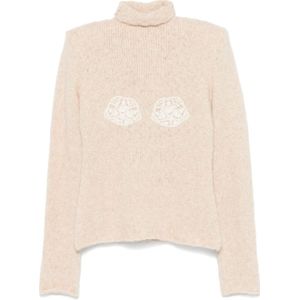 Magda Butrym, Dames, Truien, Beige, Maat: M