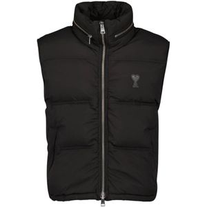 Ami Paris, Heren, Jassen, Zwart, Maat: S Nylon,