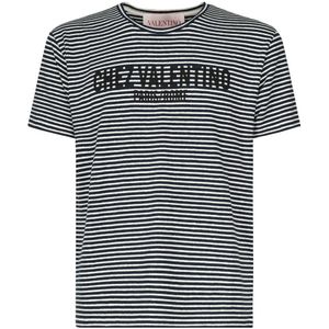 Valentino Garavani - Chez Valentino - T-shirt - Blauw - Katoen