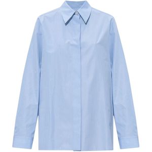 Jil Sander, Dames, Overhemden, Blauw, Maat: XS Katoen,