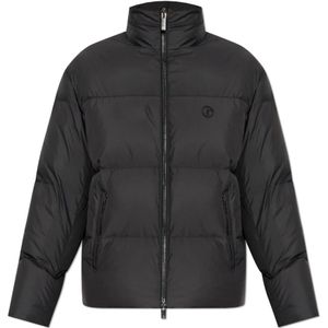 Giorgio Armani, Heren, Jassen, Zwart, Maat: L Poliester,