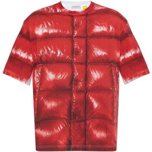 Moncler, Heren, Tops, Rood, Maat: S Katoen,