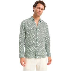 Peninsula, Heren, Overhemden, Groen, Maat: 2XL Linnen,