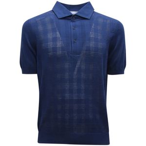 Lardini, Heren, Tops, Blauw, Maat: S Katoen,