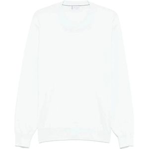 Brunello Cucinelli, Heren, Truien, Wit, Maat: L Katoen,