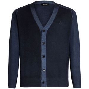 Etro, Heren, Truien, Blauw, Maat: M