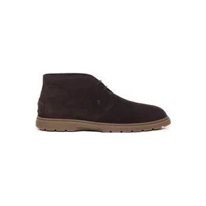 Tod's Bruine Suède Loafers Vetersluiting , Brown , Heren , Maat: 43 EU