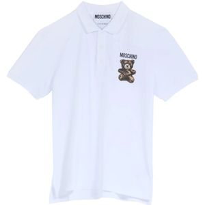 Moschino, Heren, Tops, Wit, Maat: S Katoen,