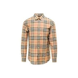 Burberry Normaal Overhemd , Beige , Heren , Maat: L