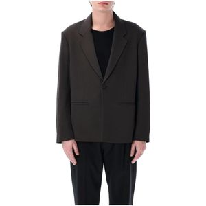 Studio Nicholson, Heren, Jassen, Grijs, Maat: L Wol,