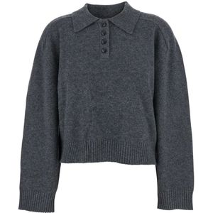 Loulou Studio, Dames, Truien, Grijs, Maat: L Kasjmier,