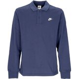 Nike - Long Sleeve Club Polo - Blauw - Heren - Katoen
