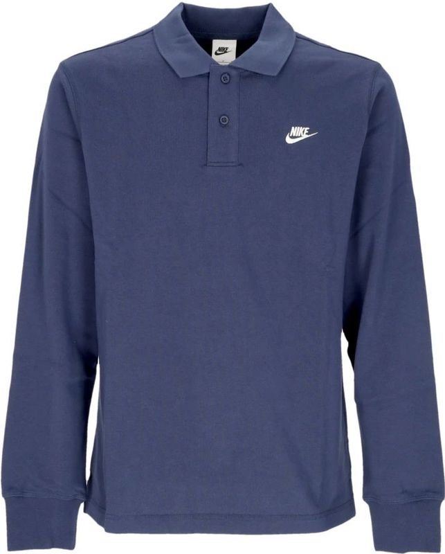 Nike - Long Sleeve Club Polo - Blauw - Heren - Katoen