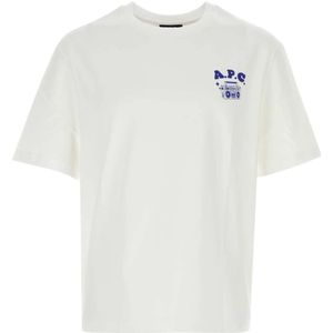 A.p.c., Heren, Tops, Wit, Maat: L Katoen,