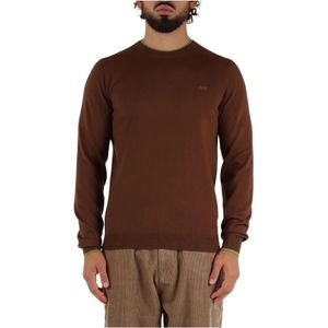 Sun68, Heren, Truien, Bruin, Maat: S Katoen,