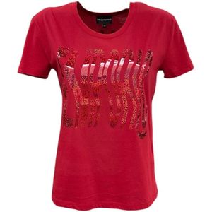 Emporio Armani, Dames, Tops, Rood, Maat: XS