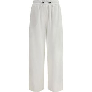 Brunello Cucinelli, Dames, Broeken, Wit, Maat: M Katoen,