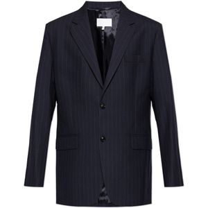 Maison Margiela, Heren, Jassen, Blauw, Maat: S Wol,