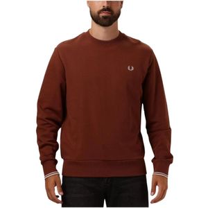 Fred Perry, Heren, Sweatshirts & Hoodies, Bruin, Maat: M