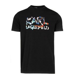 Karl Lagerfeld, Heren, Tops, Zwart, Maat: L Katoen,