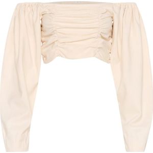 Gestuz, Dames, Blouses & Shirts, Beige, Maat: XS Wol,