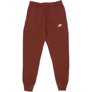 Nike Heren Club Jogger Sweatpants Bruin/Wit , Brown , Heren , Maat: XL