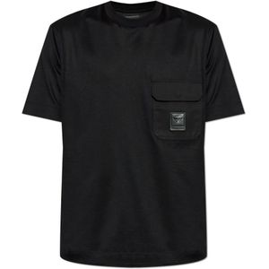 Emporio Armani, Heren, Tops, Zwart, Maat: S Katoen,