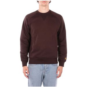 Carhartt Wip, Heren, Sweatshirts & Hoodies, Bruin, Maat: S Katoen,