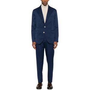 Brunello Cucinelli, Heren, Pakken, Blauw, Maat: M